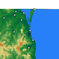 Nearby Forecast Locations - Gold Coast - Carte