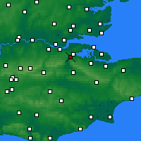 Nearby Forecast Locations - Rochester-upon-Medway - Carte