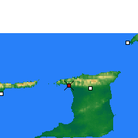 Nearby Forecast Locations - Port-d'Espagne - Carte