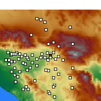 Nearby Forecast Locations - San Bernardino - Carte