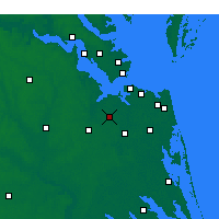 Nearby Forecast Locations - Norfolk - Carte