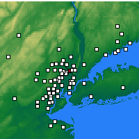 Nearby Forecast Locations - Hackensack - Carte