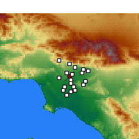 Nearby Forecast Locations - Alhambra - Carte