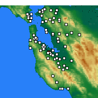 Nearby Forecast Locations - Atherton - Carte