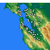 Nearby Forecast Locations - Burlingame - Carte