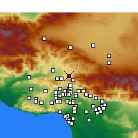 Nearby Forecast Locations - Canyon Country - Carte