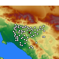 Nearby Forecast Locations - Chino Hills - Carte