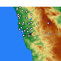 Nearby Forecast Locations - Chula Vista - Carte