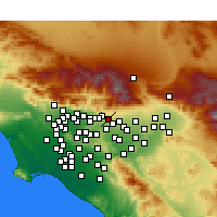Nearby Forecast Locations - Claremont - Carte