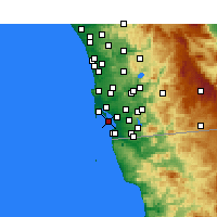 Nearby Forecast Locations - Coronado - Carte