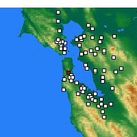 Nearby Forecast Locations - Daly - Carte