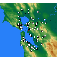 Nearby Forecast Locations - Emeryville - Carte
