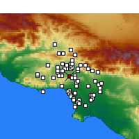 Nearby Forecast Locations - Encino - Carte