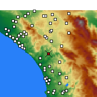 Nearby Forecast Locations - Fallbrook - Carte