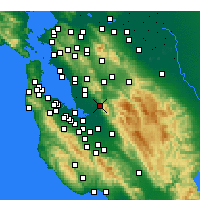 Nearby Forecast Locations - Fremont - Carte