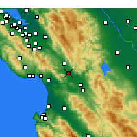 Nearby Forecast Locations - Gilroy - Carte