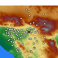 Nearby Forecast Locations - Grand Terrace - Carte
