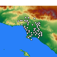 Nearby Forecast Locations - Hawthorne - Carte