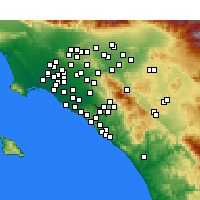 Nearby Forecast Locations - Irvine - Carte