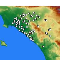 Nearby Forecast Locations - Laguna Hills - Carte