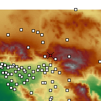 Nearby Forecast Locations - Lake Arrowhead - Carte