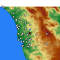 Nearby Forecast Locations - Lakeside - Carte