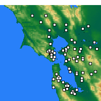 Nearby Forecast Locations - Larkspur - Carte