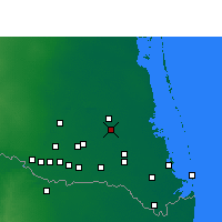 Nearby Forecast Locations - Lyford - Carte