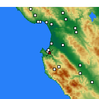 Nearby Forecast Locations - Monterey - Carte