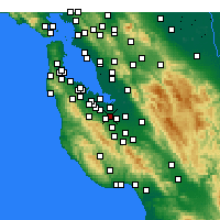 Nearby Forecast Locations - Mountain View - Carte
