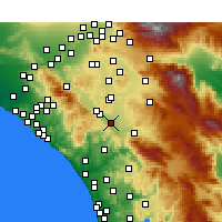 Nearby Forecast Locations - Murrieta - Carte