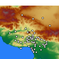Nearby Forecast Locations - Newhall - Carte