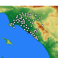 Nearby Forecast Locations - Newport Beach - Carte