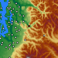 Nearby Forecast Locations - North Bend - Carte