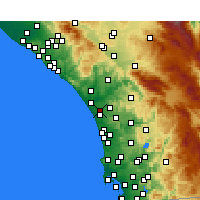 Nearby Forecast Locations - Oceanside - Carte