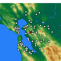 Nearby Forecast Locations - Orinda - Carte