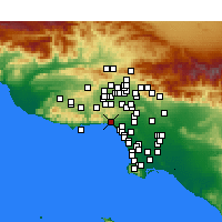Nearby Forecast Locations - Pacific Palisades - Carte