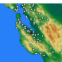 Nearby Forecast Locations - Palo Alto - Carte