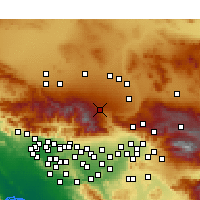Nearby Forecast Locations - Phelan - Carte