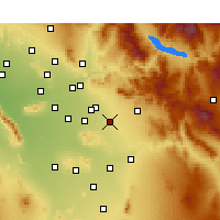 Nearby Forecast Locations - Queen Creek - Carte