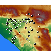 Nearby Forecast Locations - Riverside - Carte