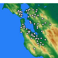 Nearby Forecast Locations - San Mateo - Carte