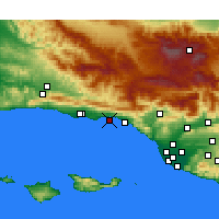 Nearby Forecast Locations - Santa Barbara - Carte