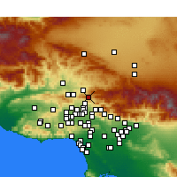 Nearby Forecast Locations - Santa Clarita - Carte