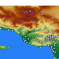 Nearby Forecast Locations - Santa Paula - Carte