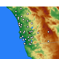 Nearby Forecast Locations - Santee - Carte