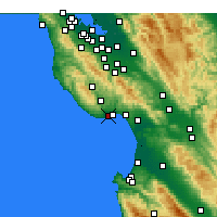 Nearby Forecast Locations - Scotts Valley - Carte