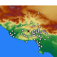 Nearby Forecast Locations - Simi Valley - Carte
