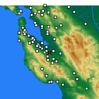 Nearby Forecast Locations - Sunnyvale - Carte