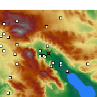 Nearby Forecast Locations - Thousand Palms - Carte